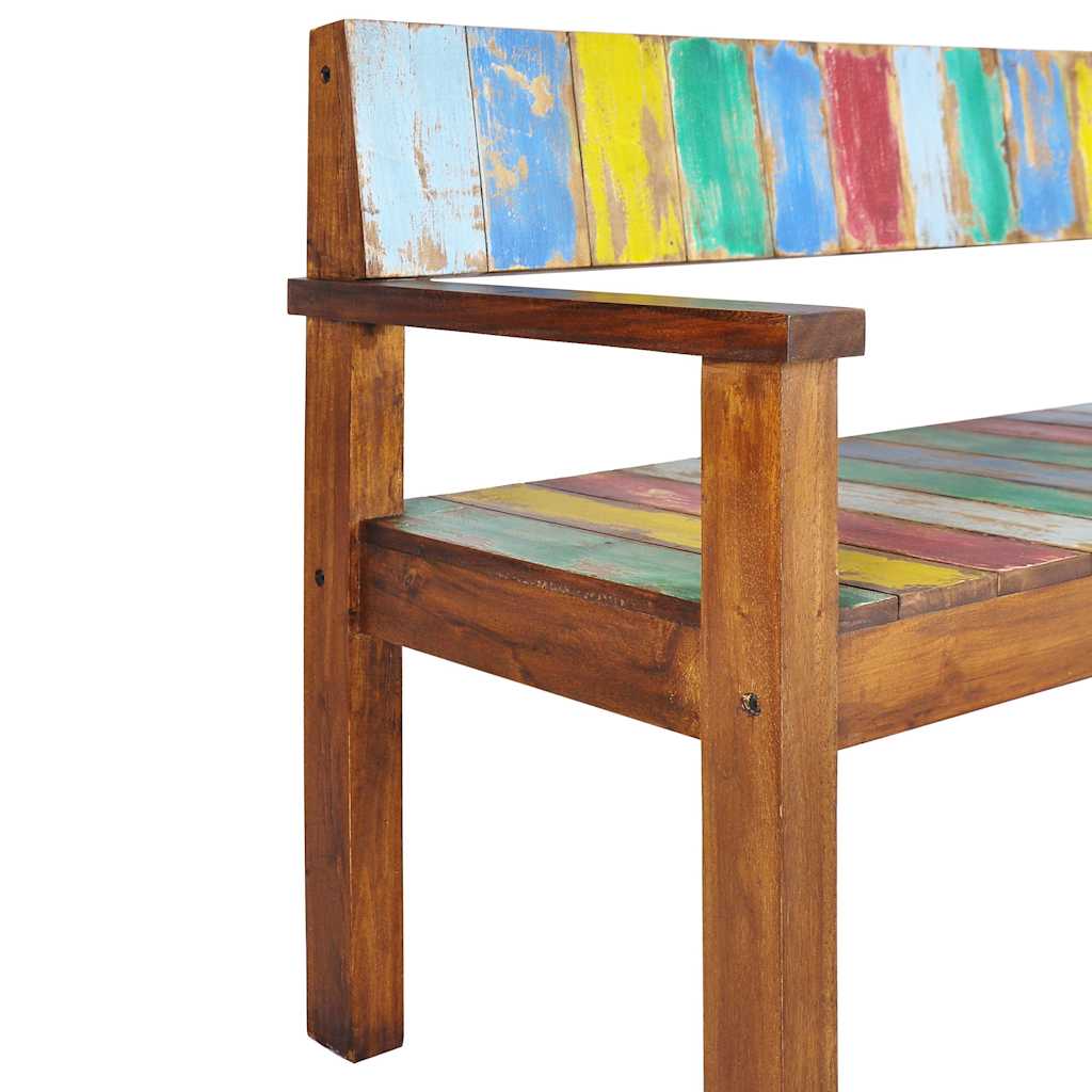 vidaXL Ławka, 115 cm, lite drewno z odzysku