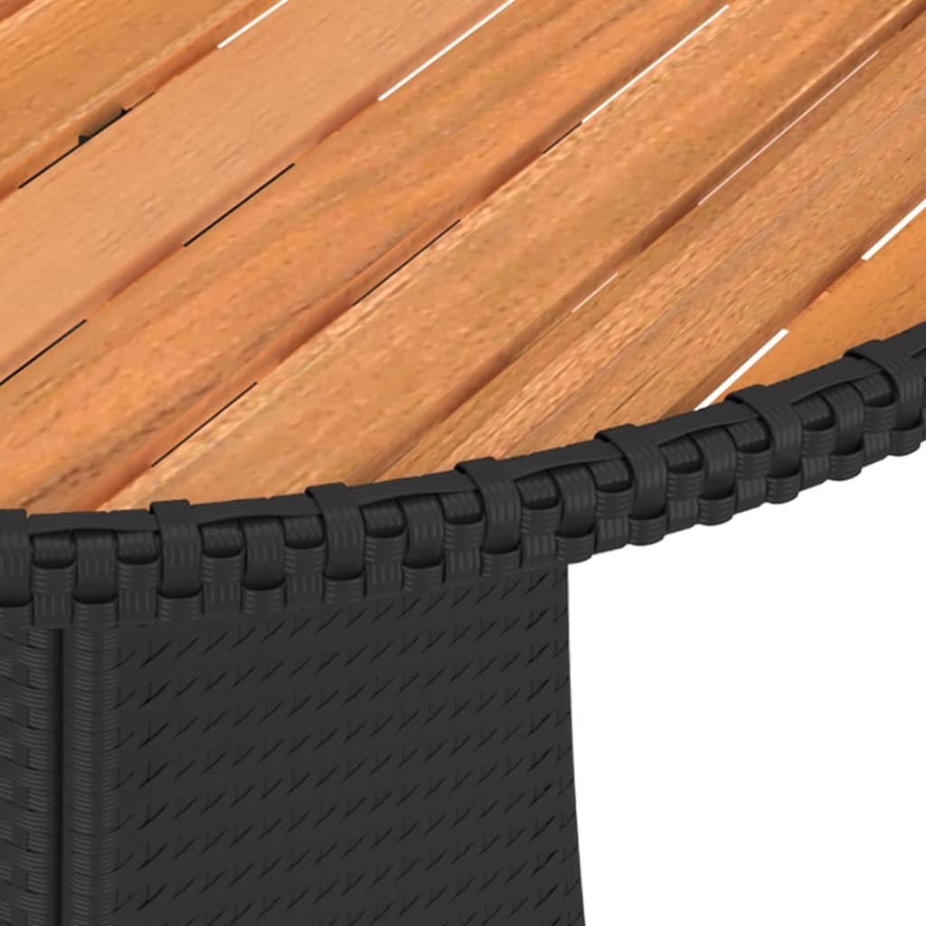 vidaXL 7-częściowa sofa ogrodowa z poduszkami, rattan PE, czarna