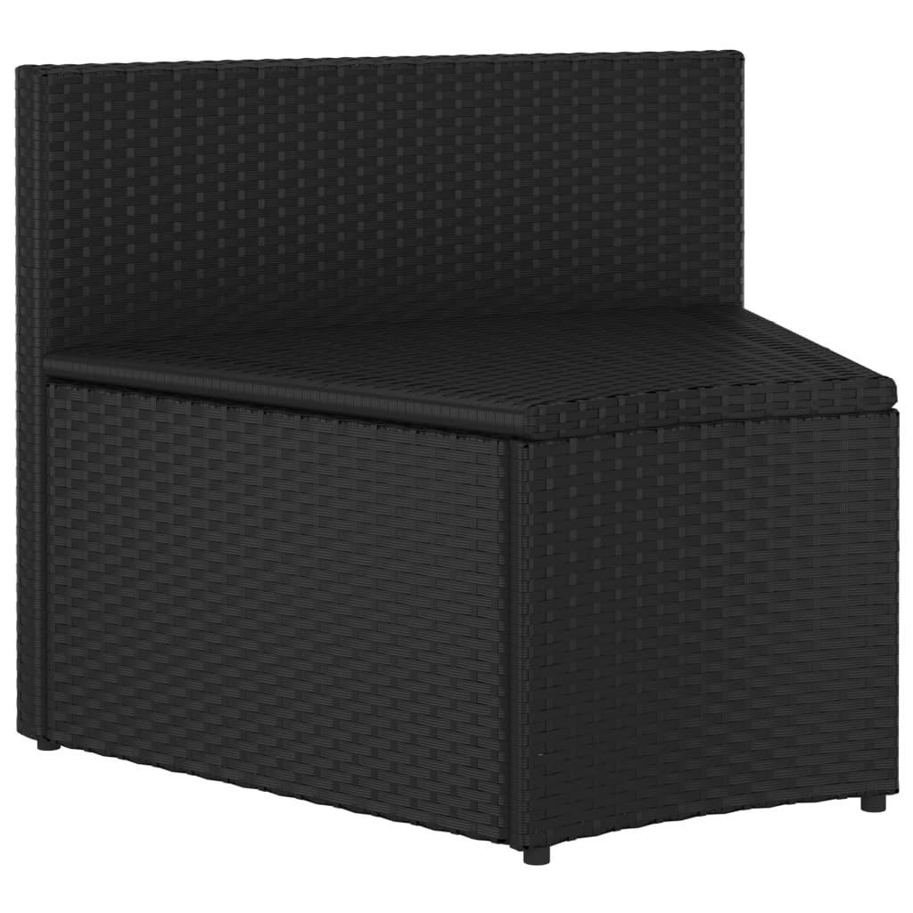 vidaXL 9-częściowa sofa ogrodowa z poduszkami, rattan PE, czarna