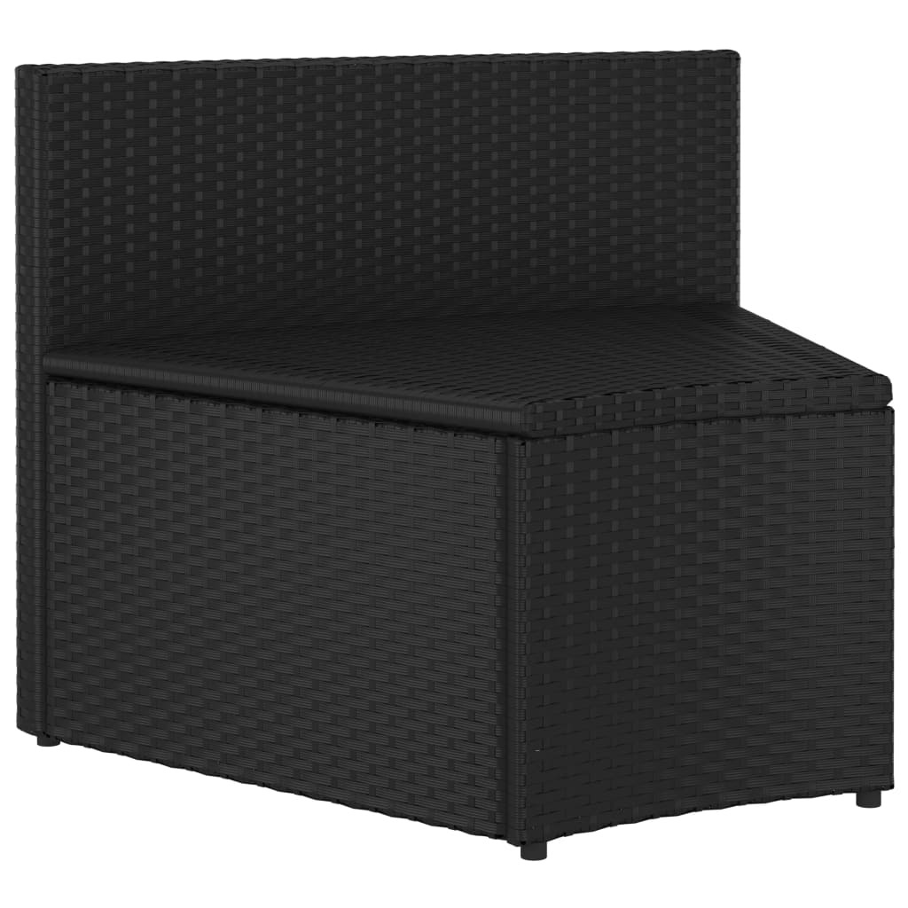 vidaXL 8-częściowa sofa ogrodowa z poduszkami, rattan PE, czarna
