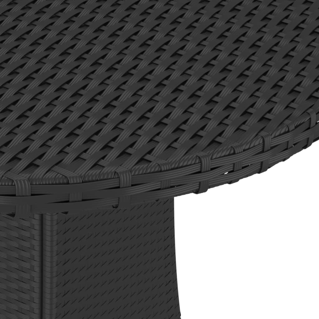 vidaXL 5-cz. zestaw wypoczynkowy do ogrodu, poduszki, czarny rattan PE