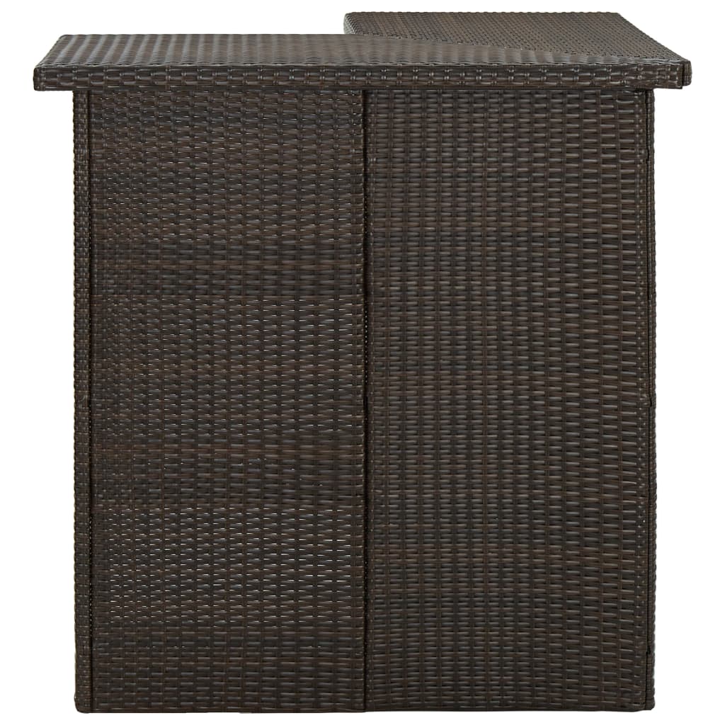 vidaXL 8-cz. zestaw barowy do ogrodu, z poduszkami, rattan PE, brązowy