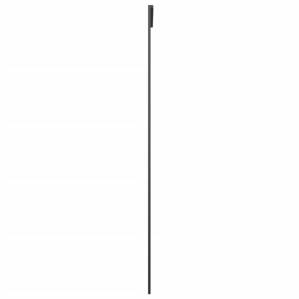 vidaXL Drzwi przesuwne, aluminium i szkło ESG, 76x205 cm, czarne