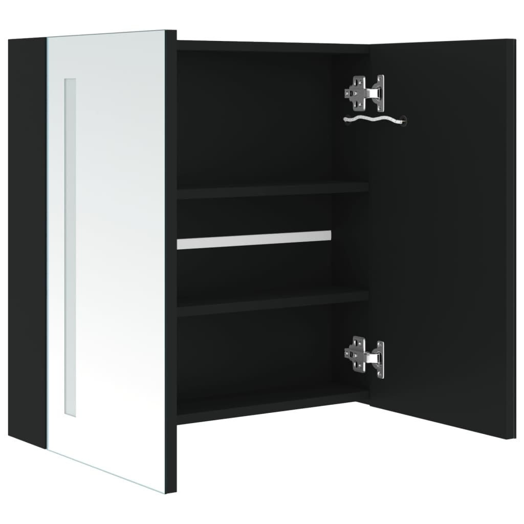 vidaXL Szafka łazienkowa z lustrem i LED, 62x14x60 cm