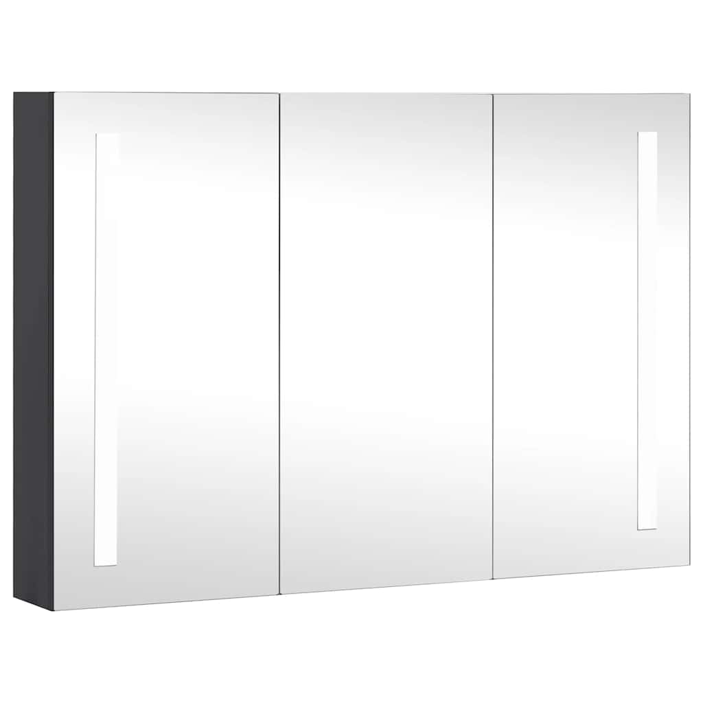 vidaXL Szafka łazienkowa z lustrem i LED, 89x14x62 cm