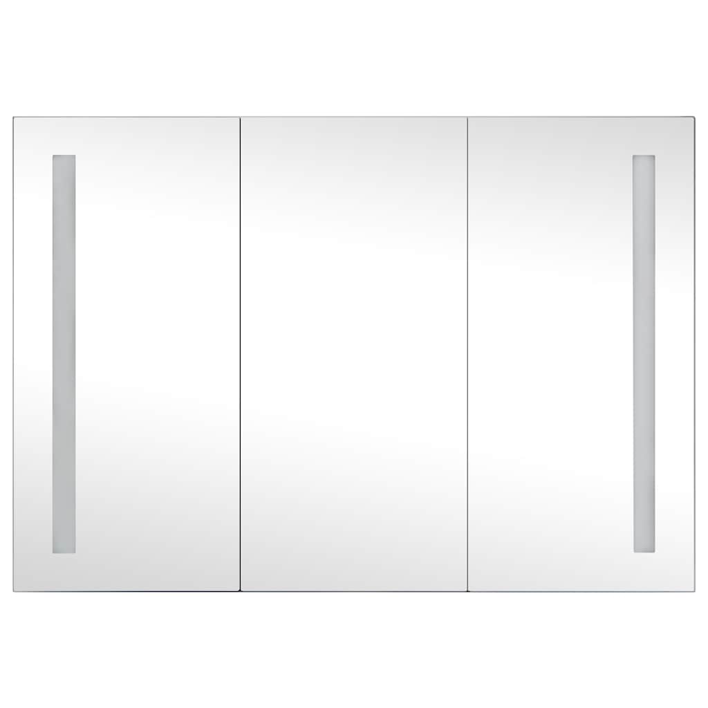 vidaXL Szafka łazienkowa z lustrem i LED, 89x14x62 cm