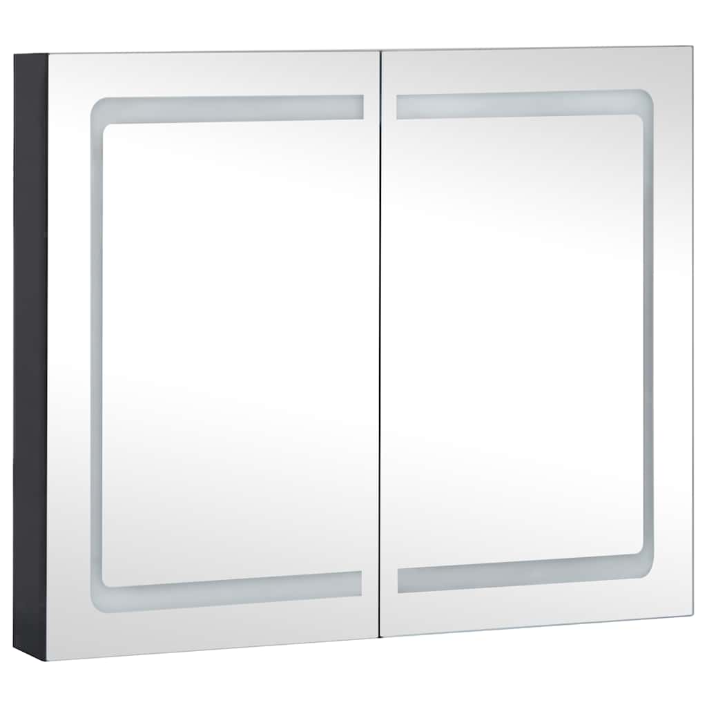 vidaXL Szafka łazienkowa z lustrem i LED, 80x12,2x68 cm