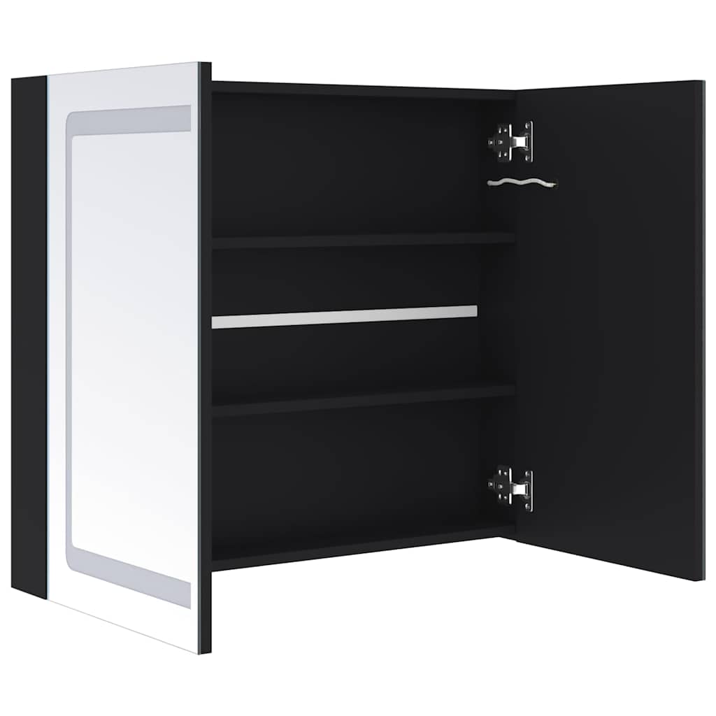 vidaXL Szafka łazienkowa z lustrem i LED, 80x12,2x68 cm