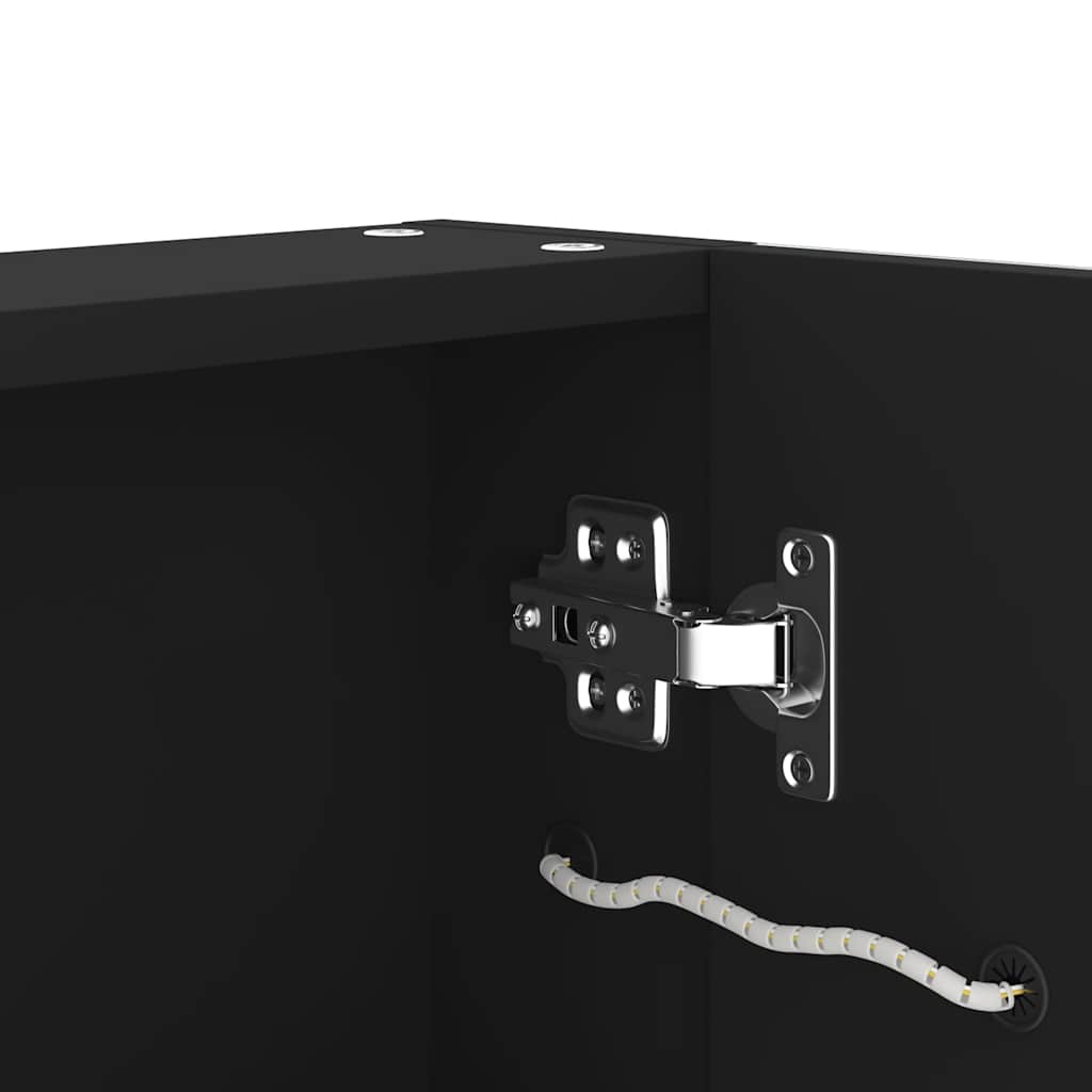 vidaXL Szafka łazienkowa z lustrem i LED, 80x12,2x68 cm
