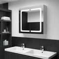 vidaXL Szafka łazienkowa z lustrem i LED, 80x12,2x68 cm