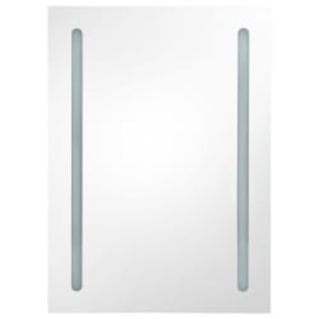 vidaXL Szafka łazienkowa z lustrem i LED, 50x13x70 cm