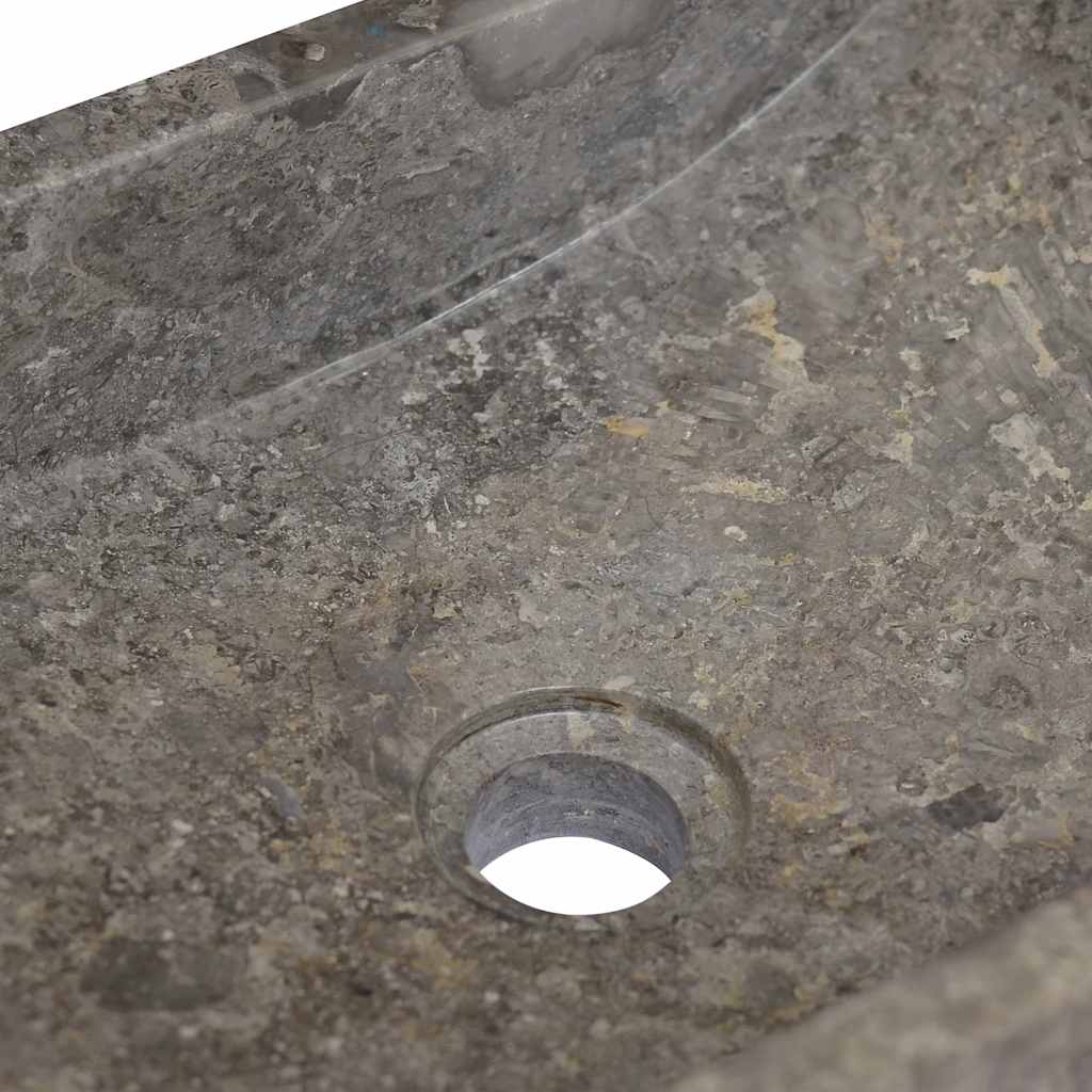 vidaXL Umywalka, 45x30x12 cm, marmurowa, szara na wysoki połysk