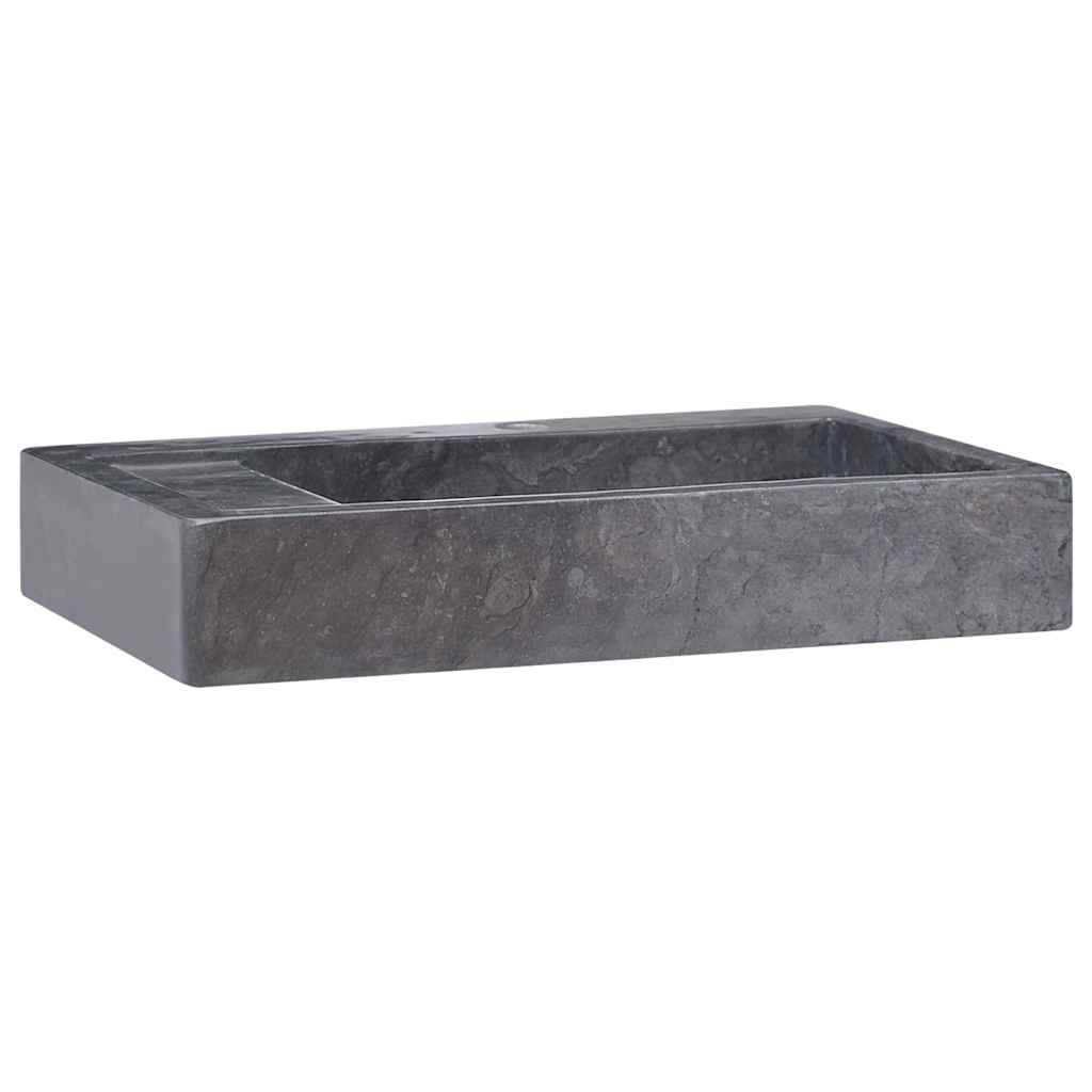 vidaXL Umywalka, czarna, 58x39x10 cm, marmurowa
