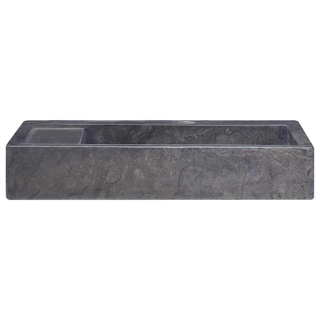 vidaXL Umywalka, czarna, 58x39x10 cm, marmurowa