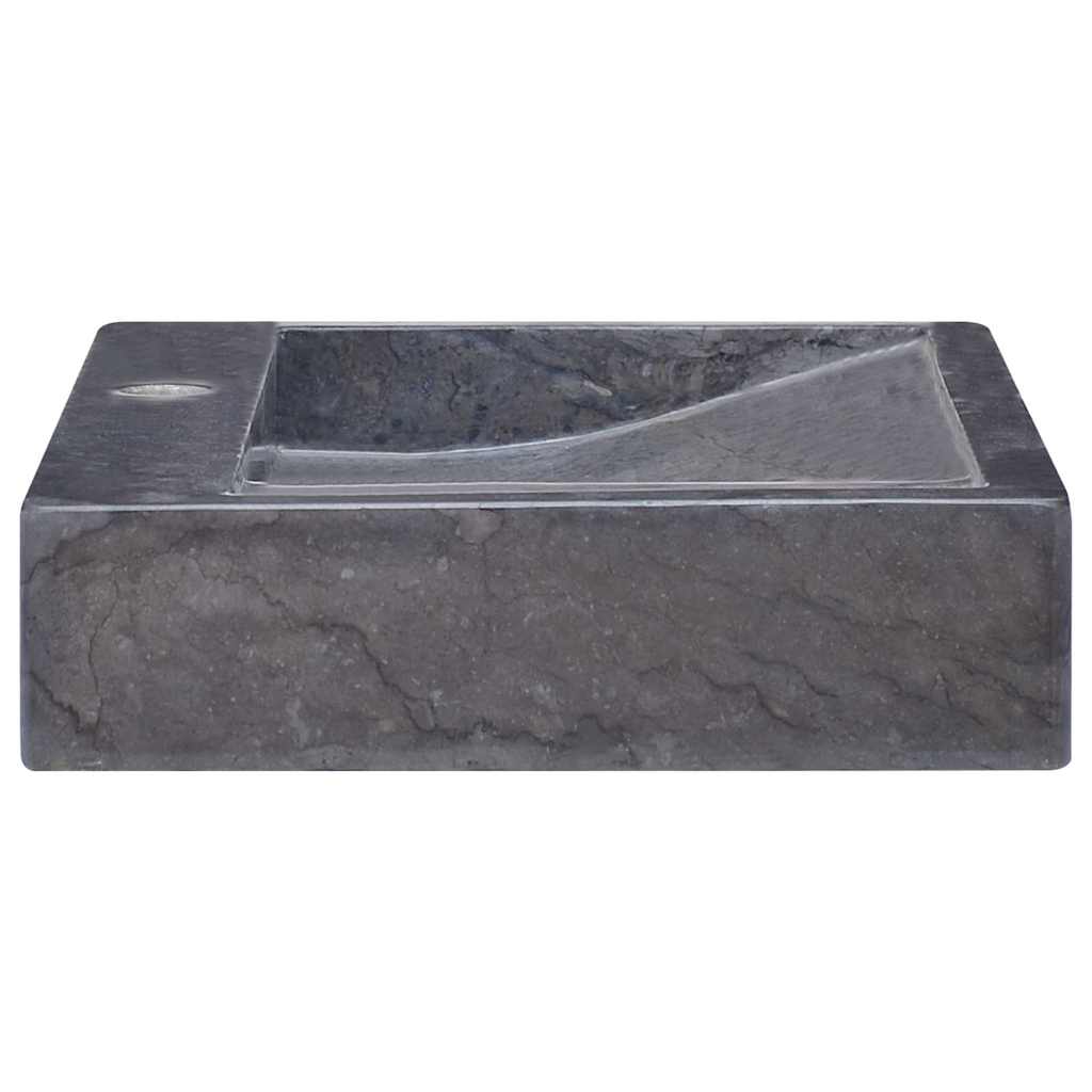 vidaXL Umywalka, czarna, 58x39x10 cm, marmurowa
