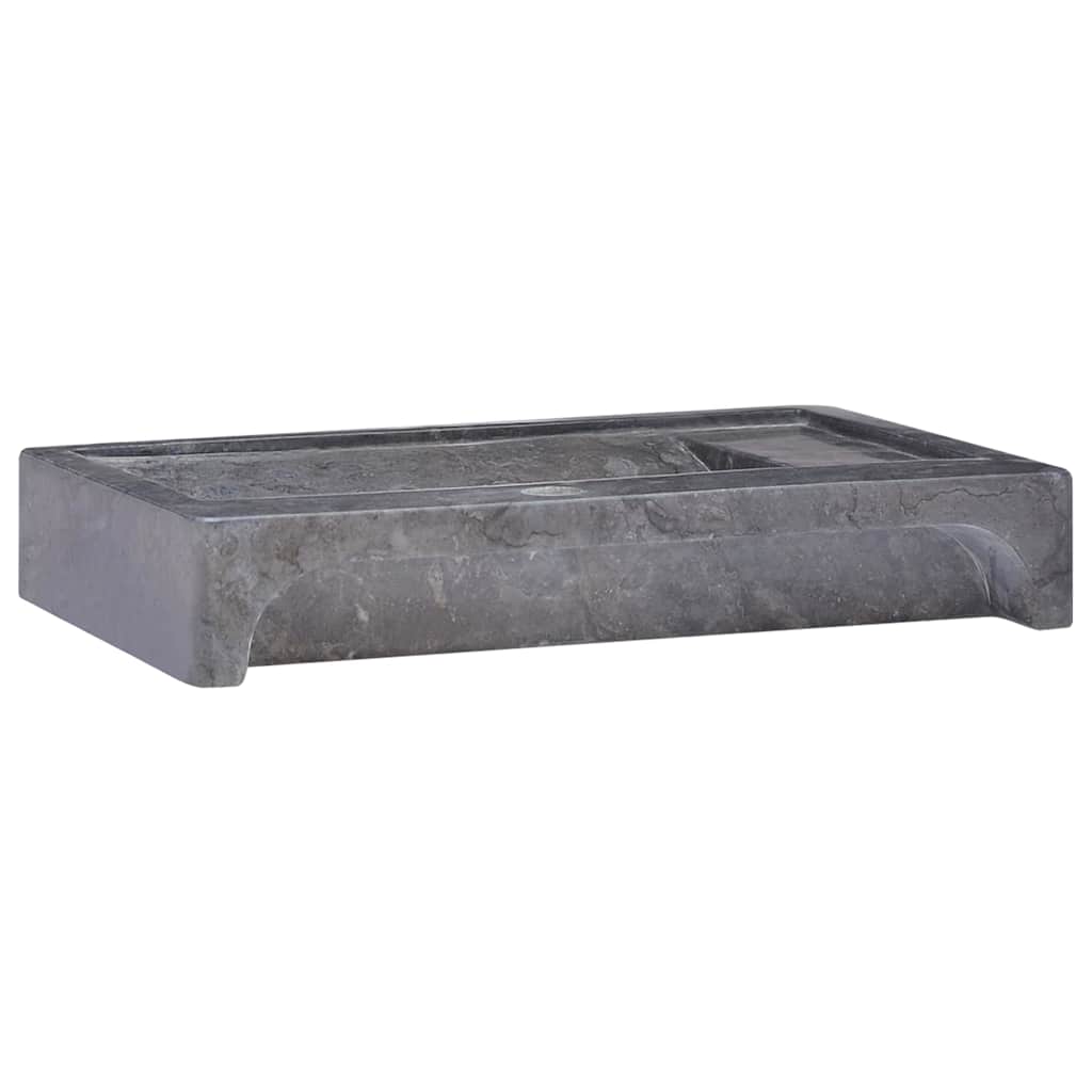vidaXL Umywalka, czarna, 58x39x10 cm, marmurowa
