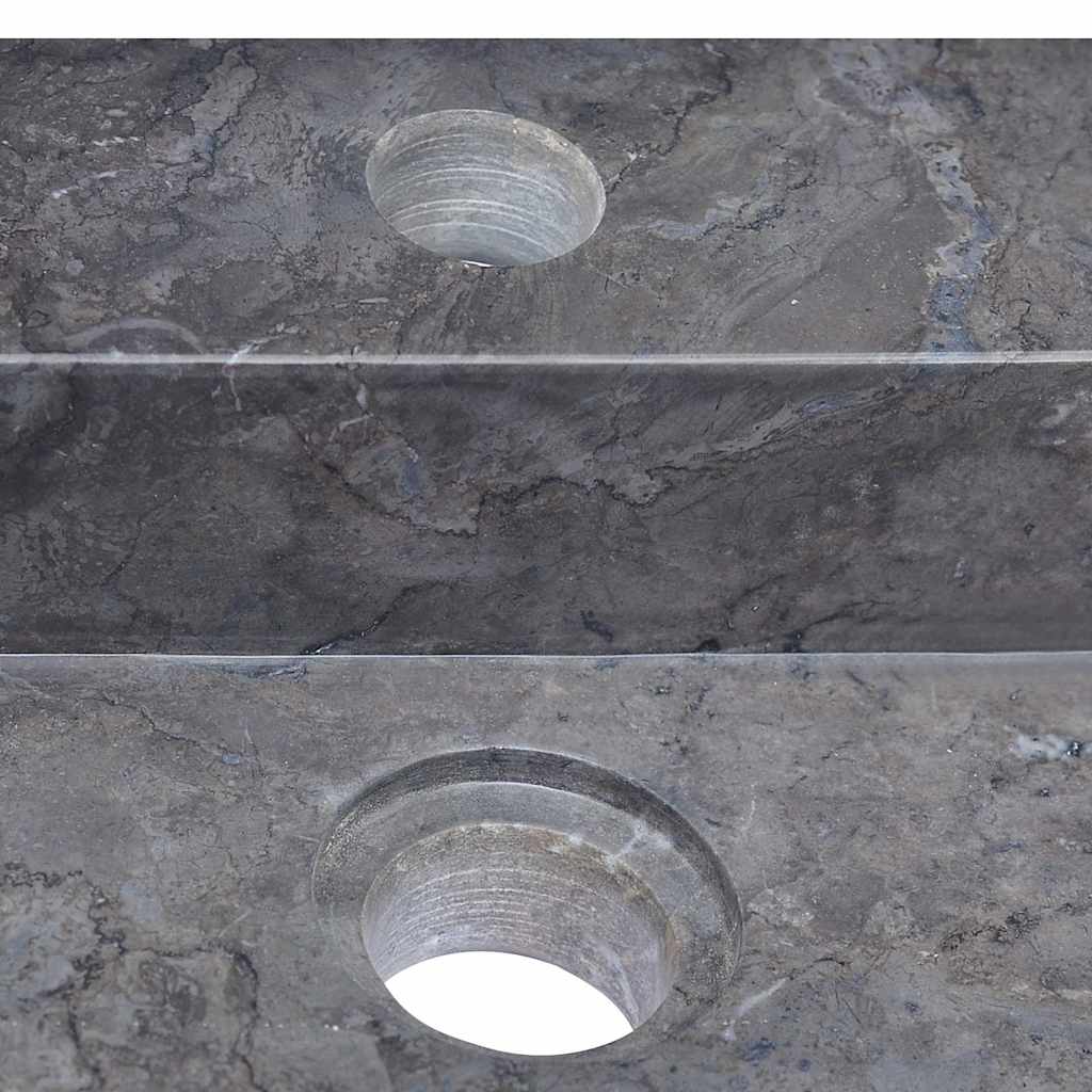 vidaXL Umywalka, czarna, 58x39x10 cm, marmurowa
