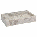 vidaXL Umywalka, szara, 58x39x10 cm, marmurowa