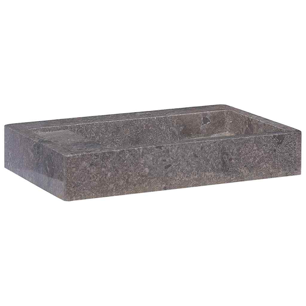 vidaXL Umywalka, szara, 58x39x10 cm, marmurowa