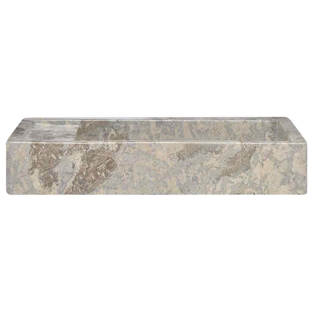 vidaXL Umywalka, szara, 58x39x10 cm, marmurowa