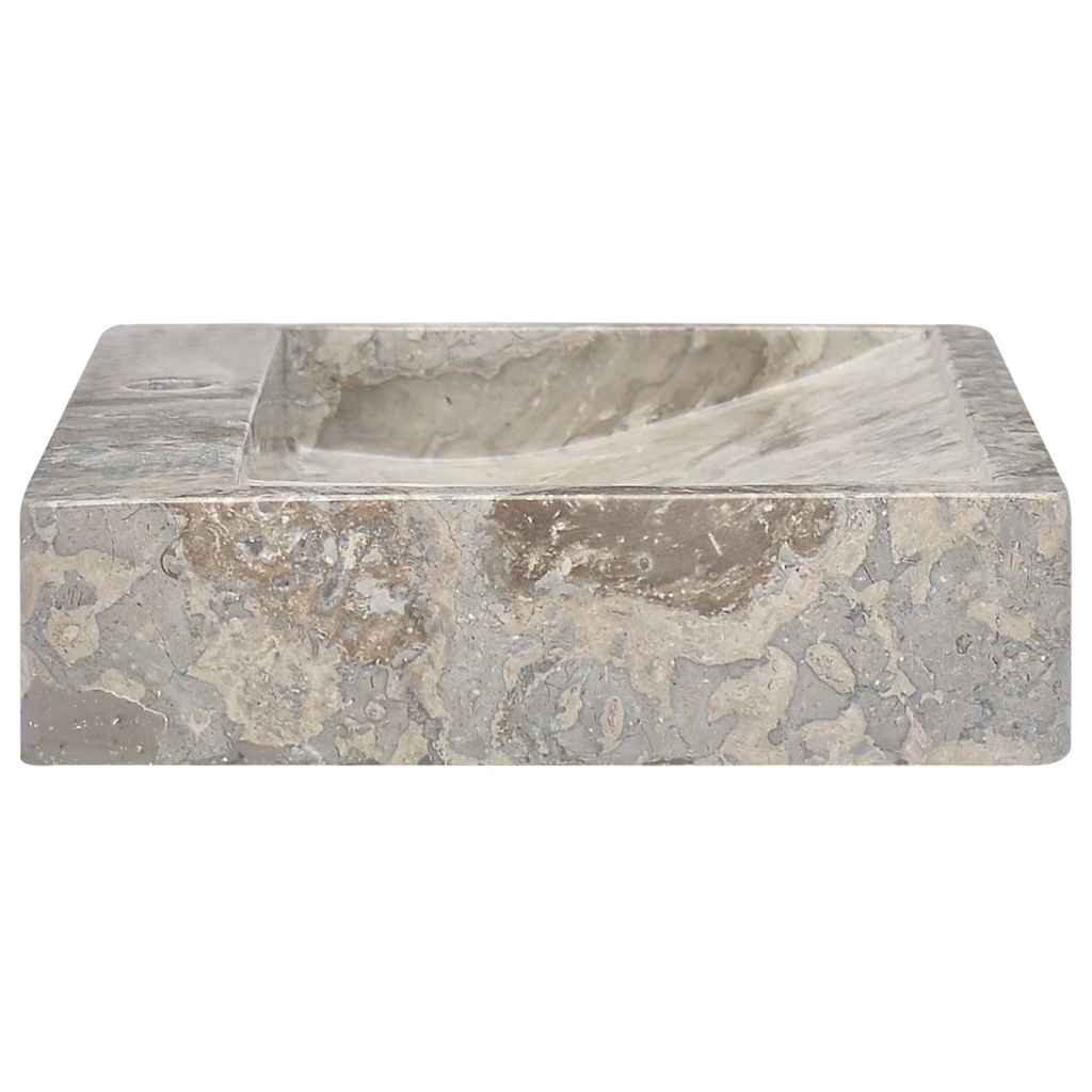 vidaXL Umywalka, szara, 58x39x10 cm, marmurowa