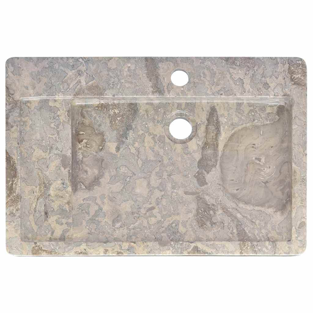 vidaXL Umywalka, szara, 58x39x10 cm, marmurowa
