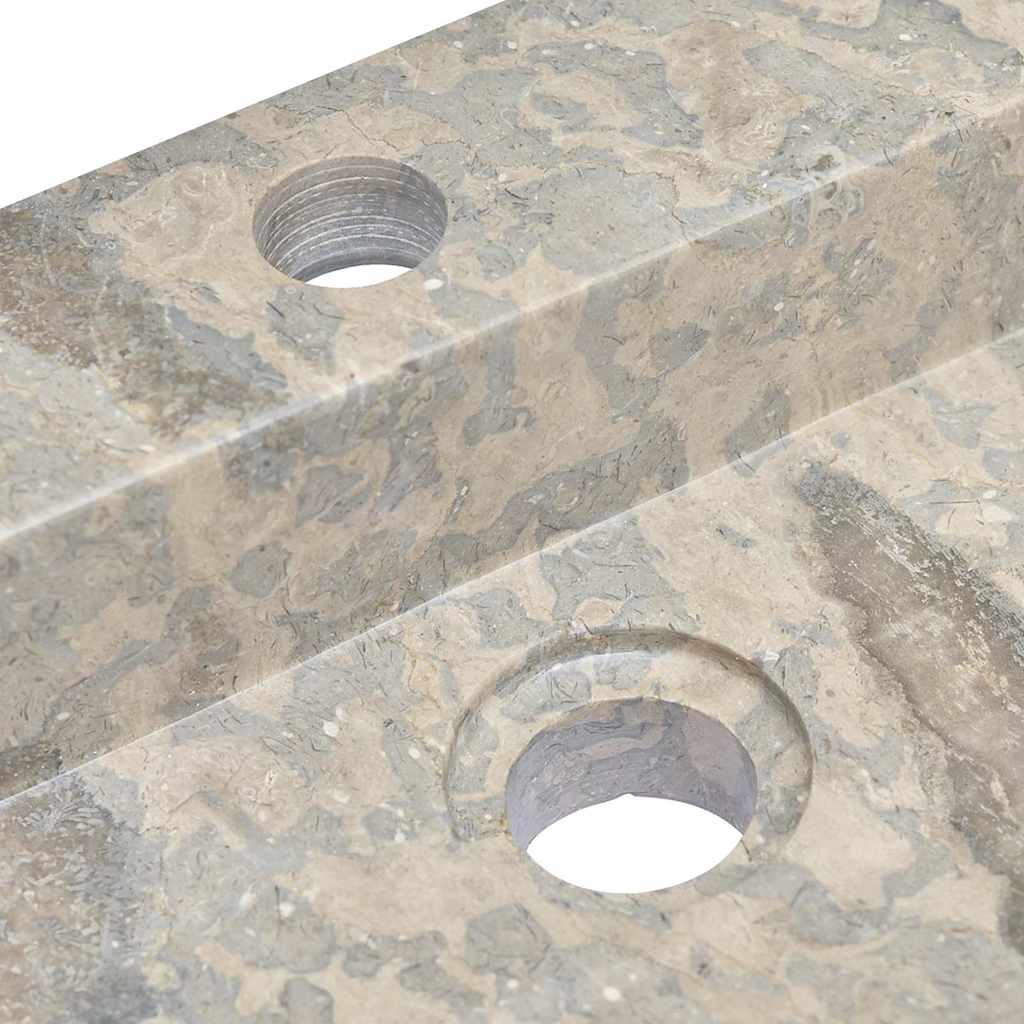 vidaXL Umywalka, szara, 58x39x10 cm, marmurowa