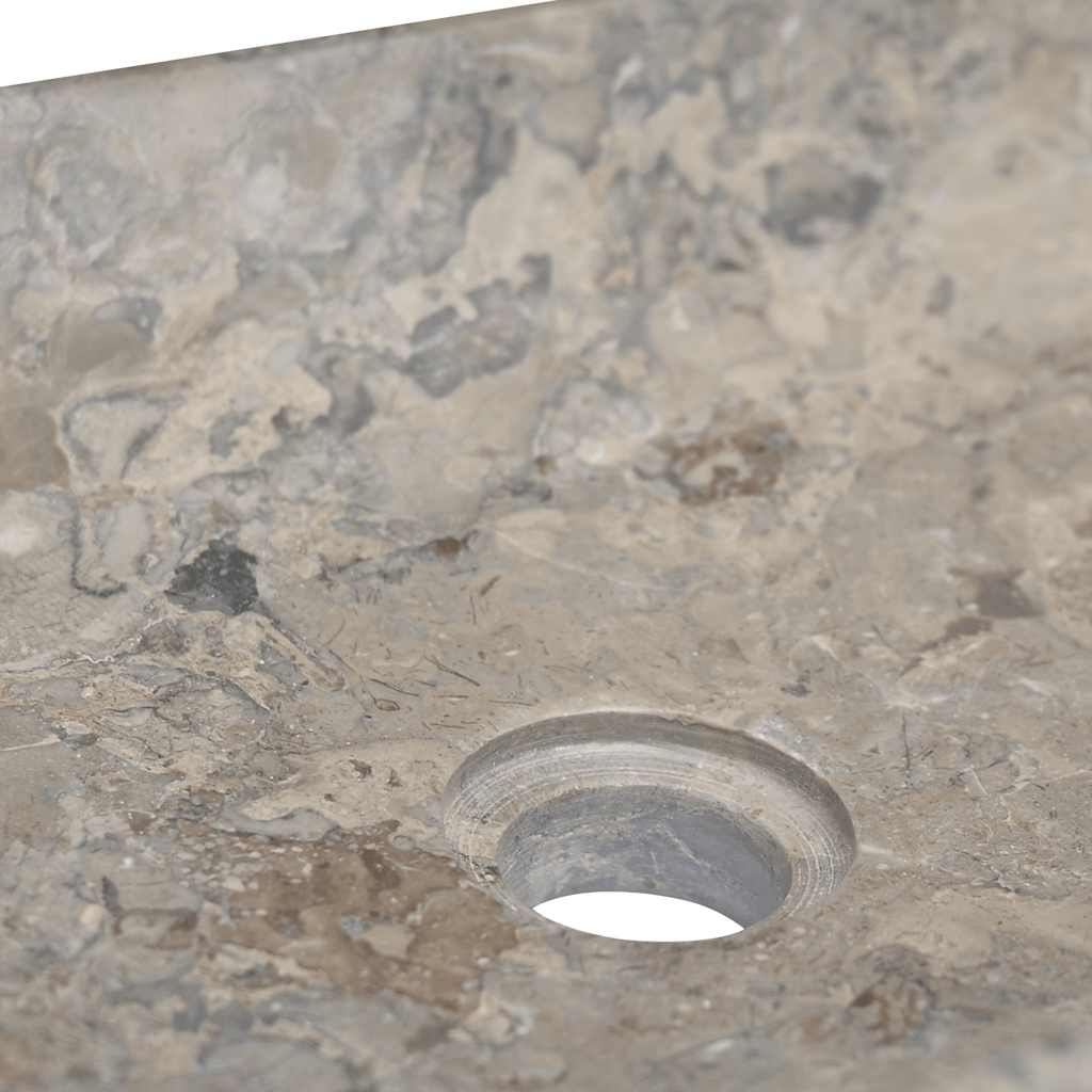 vidaXL Umywalka, szara, 50x35x10 cm, marmurowa