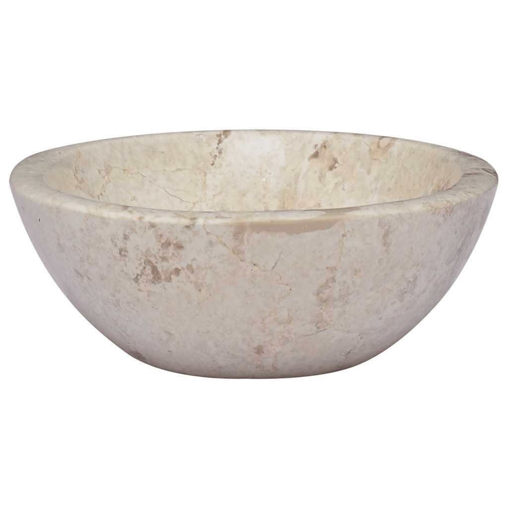 vidaXL Umywalka, kremowa, 53x40x15 cm, marmurowa