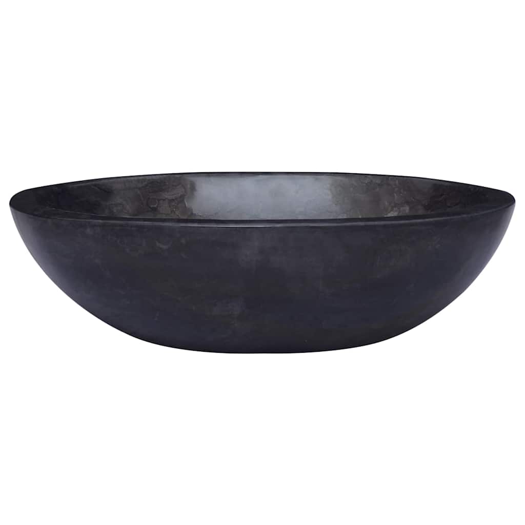 vidaXL Umywalka, czarna, 53x40x15 cm, marmurowa