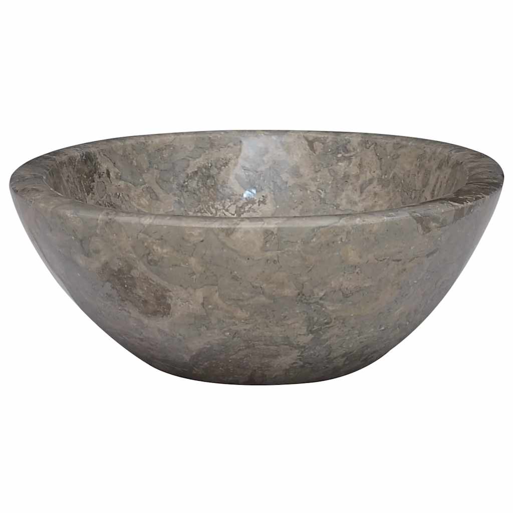 vidaXL Umywalka, szara, 53x40x15 cm, marmurowa