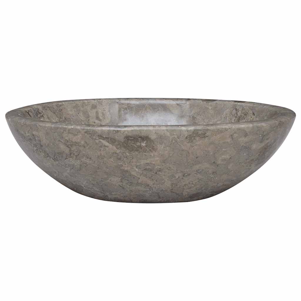 vidaXL Umywalka, szara, 53x40x15 cm, marmurowa