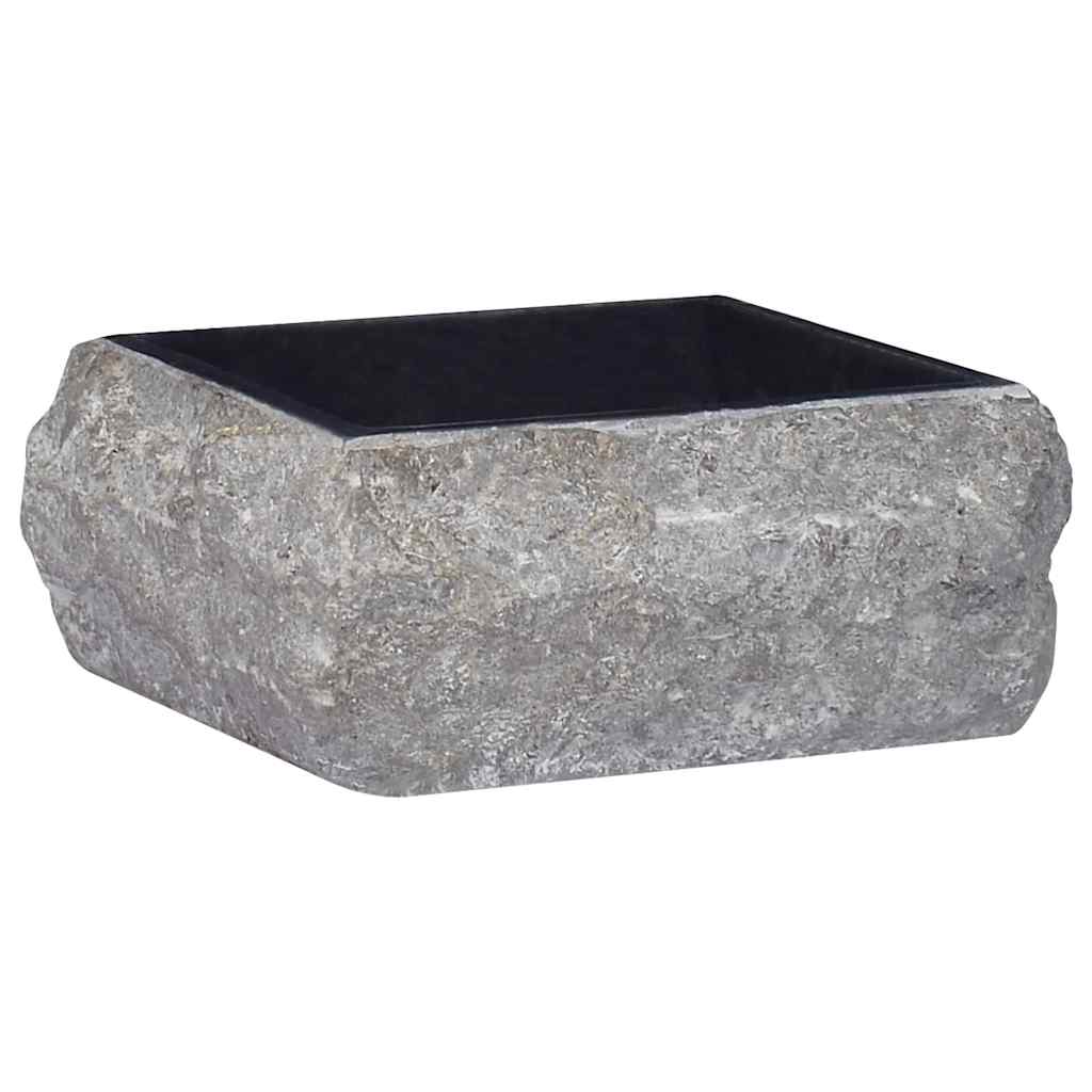 vidaXL Umywalka, czarna, 30 x 30 x 13 cm, marmurowa