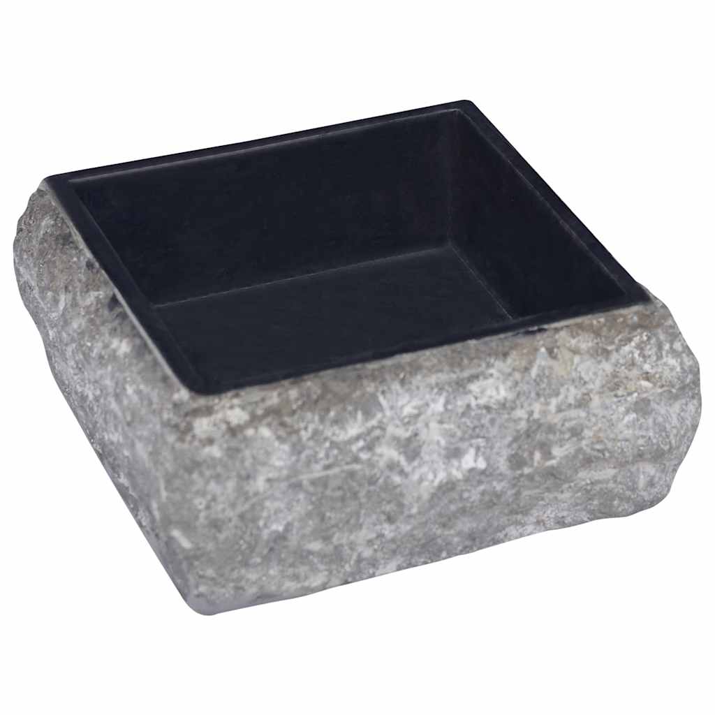 vidaXL Umywalka, czarna, 30 x 30 x 13 cm, marmurowa