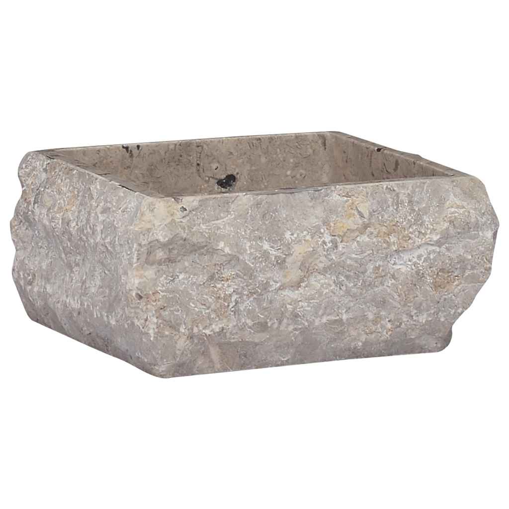 vidaXL Umywalka, szara, 30x 30 x 13 cm, marmurowa