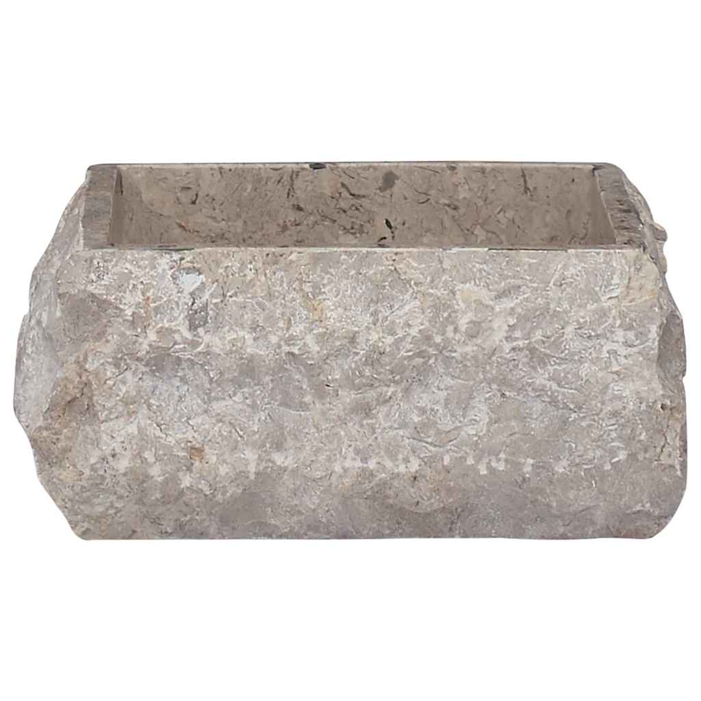 vidaXL Umywalka, szara, 30x 30 x 13 cm, marmurowa