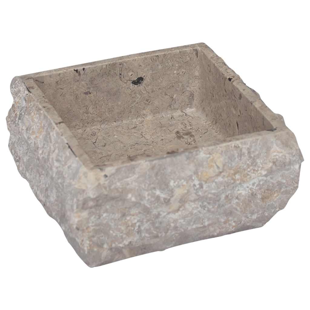 vidaXL Umywalka, szara, 30x 30 x 13 cm, marmurowa