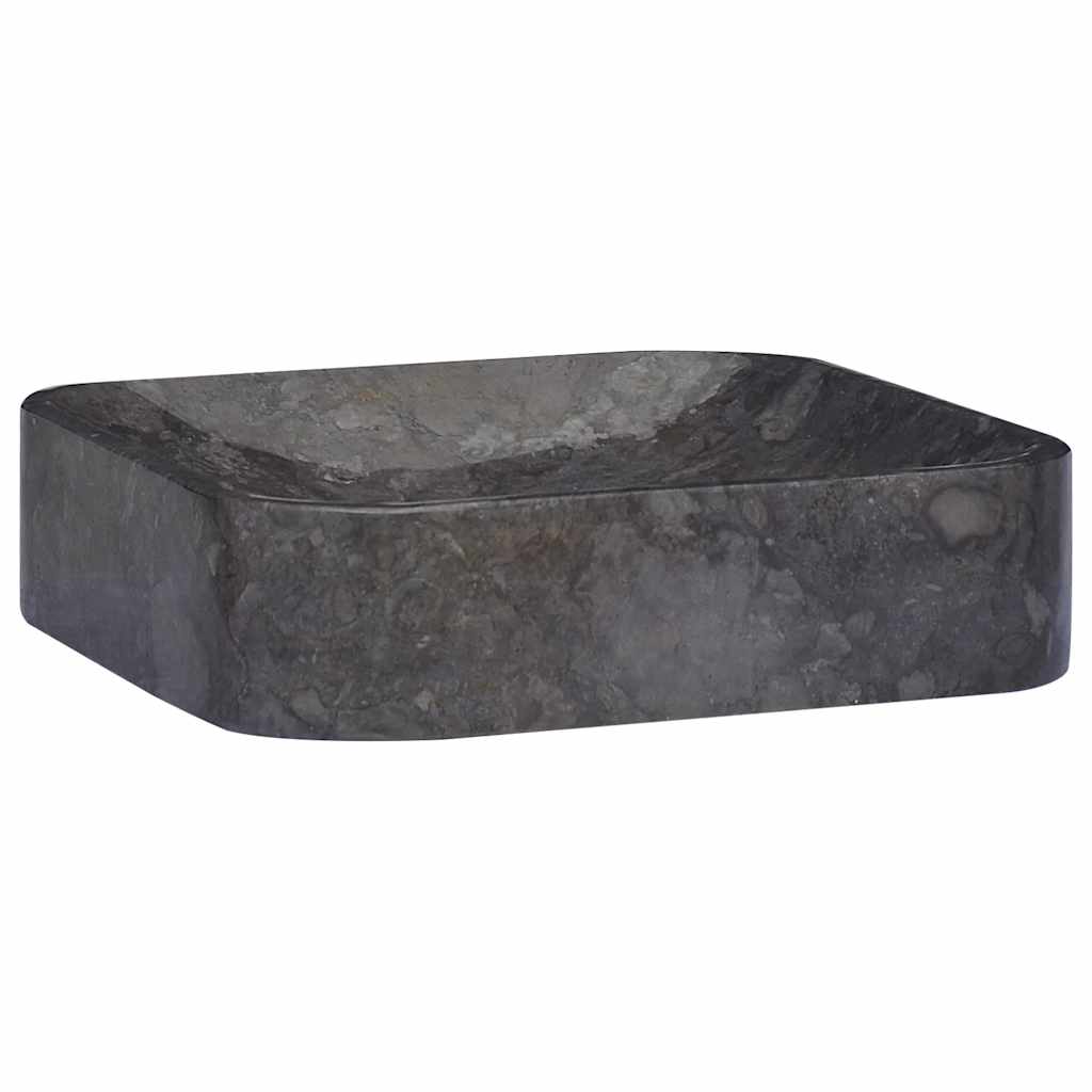 vidaXL Umywalka, czarna, 40x40x10 cm, marmurowa