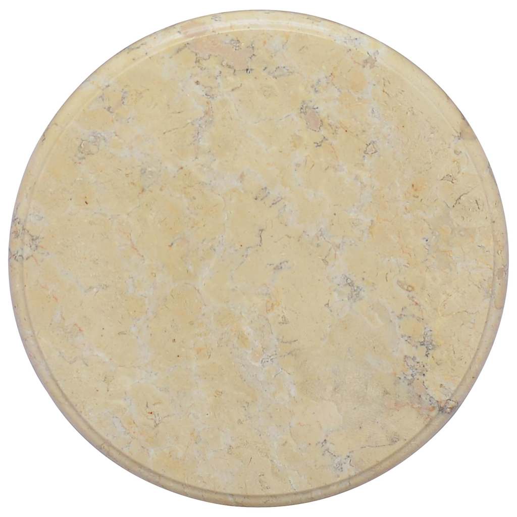 vidaXL Blat do stołu, kremowy, Ø40 x 2,5 cm, marmur