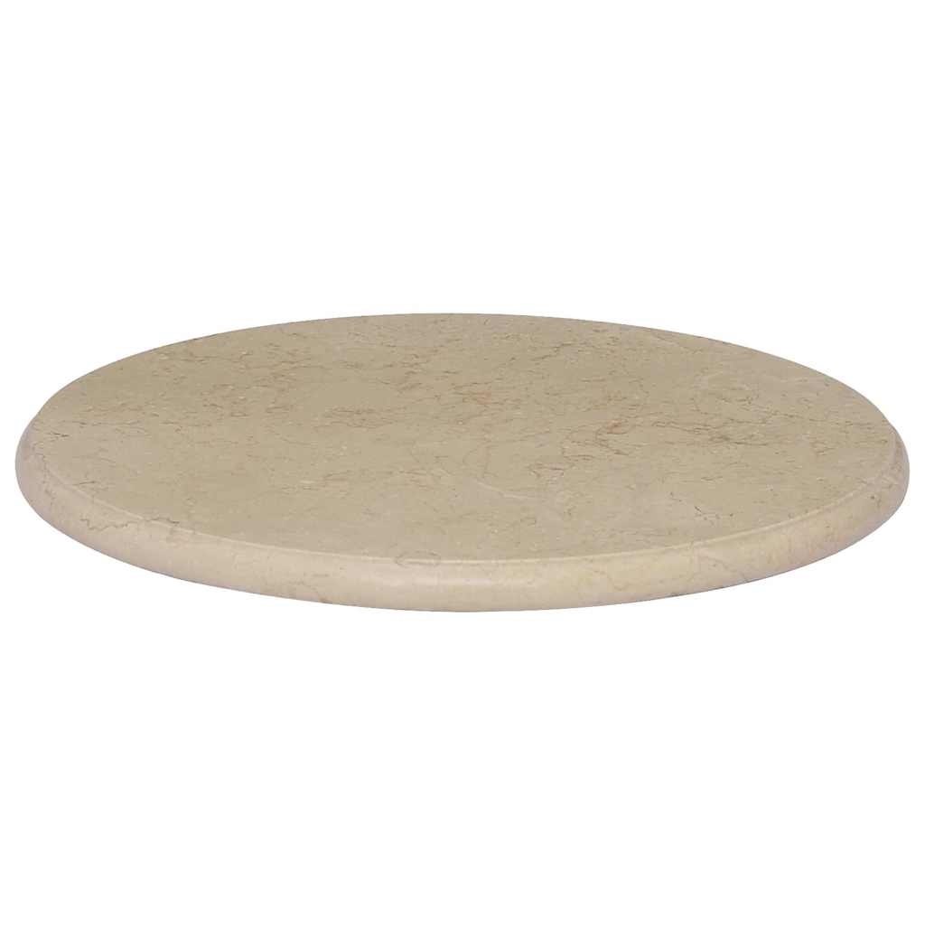 vidaXL Blat do stołu, kremowy, Ø50 x 2,5 cm, marmur