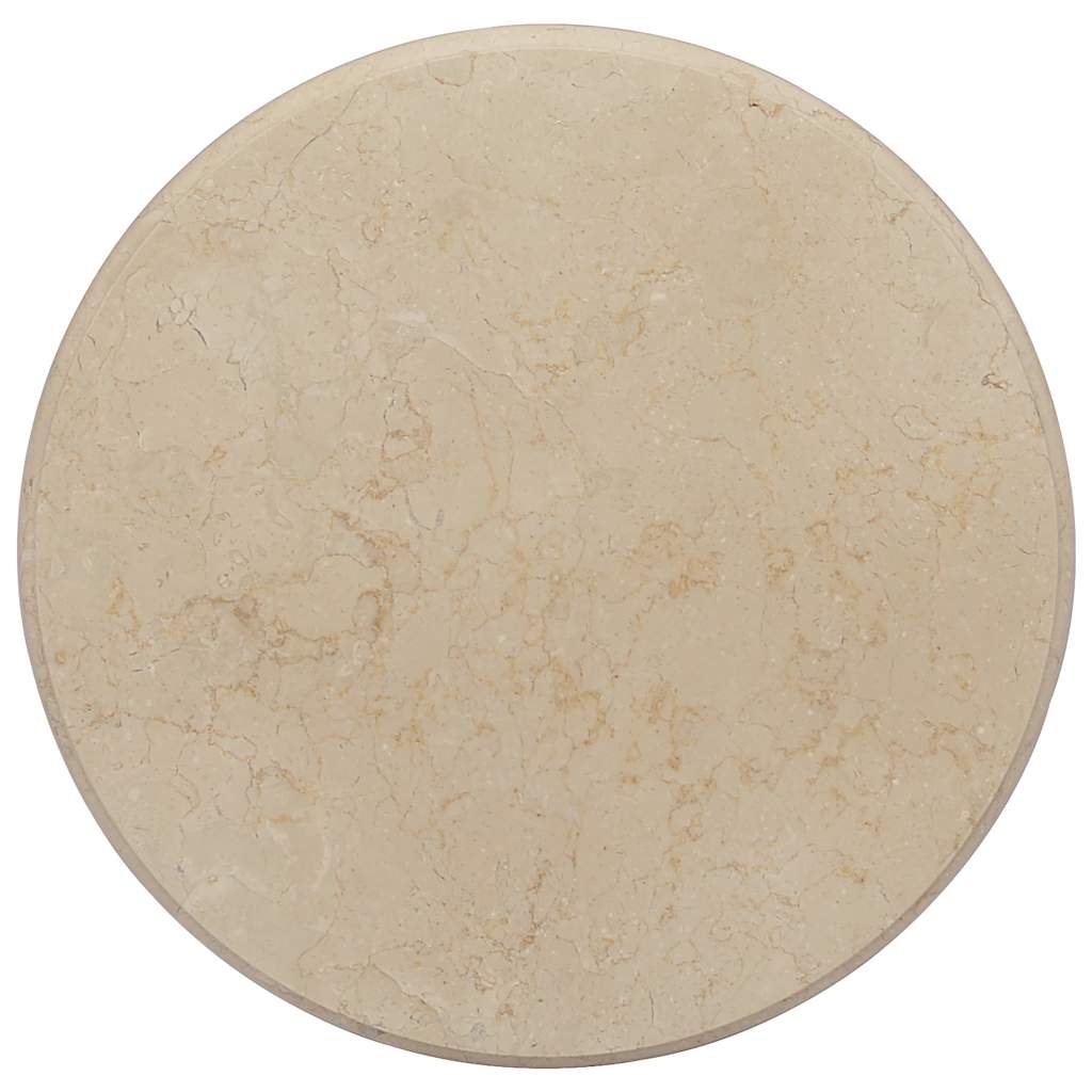 vidaXL Blat do stołu, kremowy, Ø50 x 2,5 cm, marmur