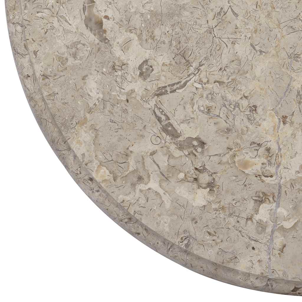 vidaXL Blat do stołu, szary, Ø50 x 2,5 cm, marmur