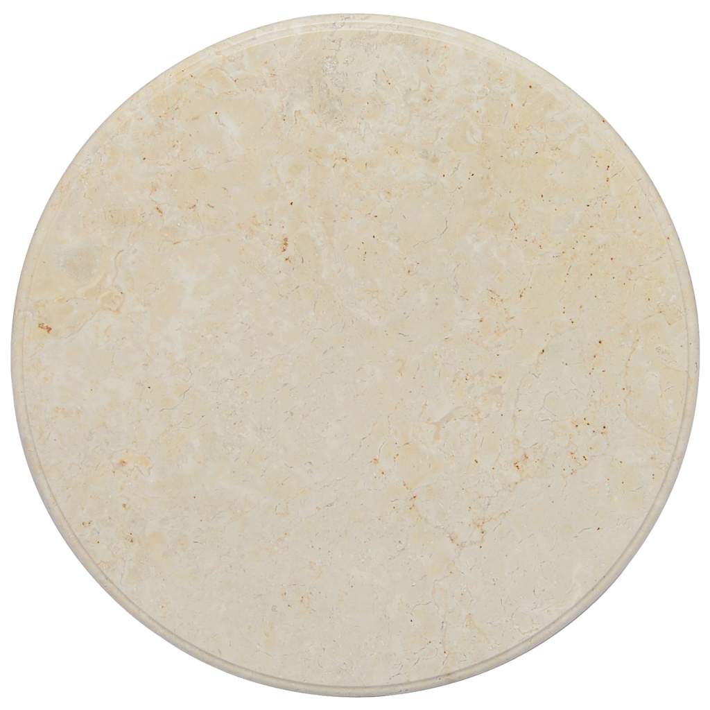 vidaXL Blat do stołu, kremowy, Ø60 x 2,5 cm, marmur