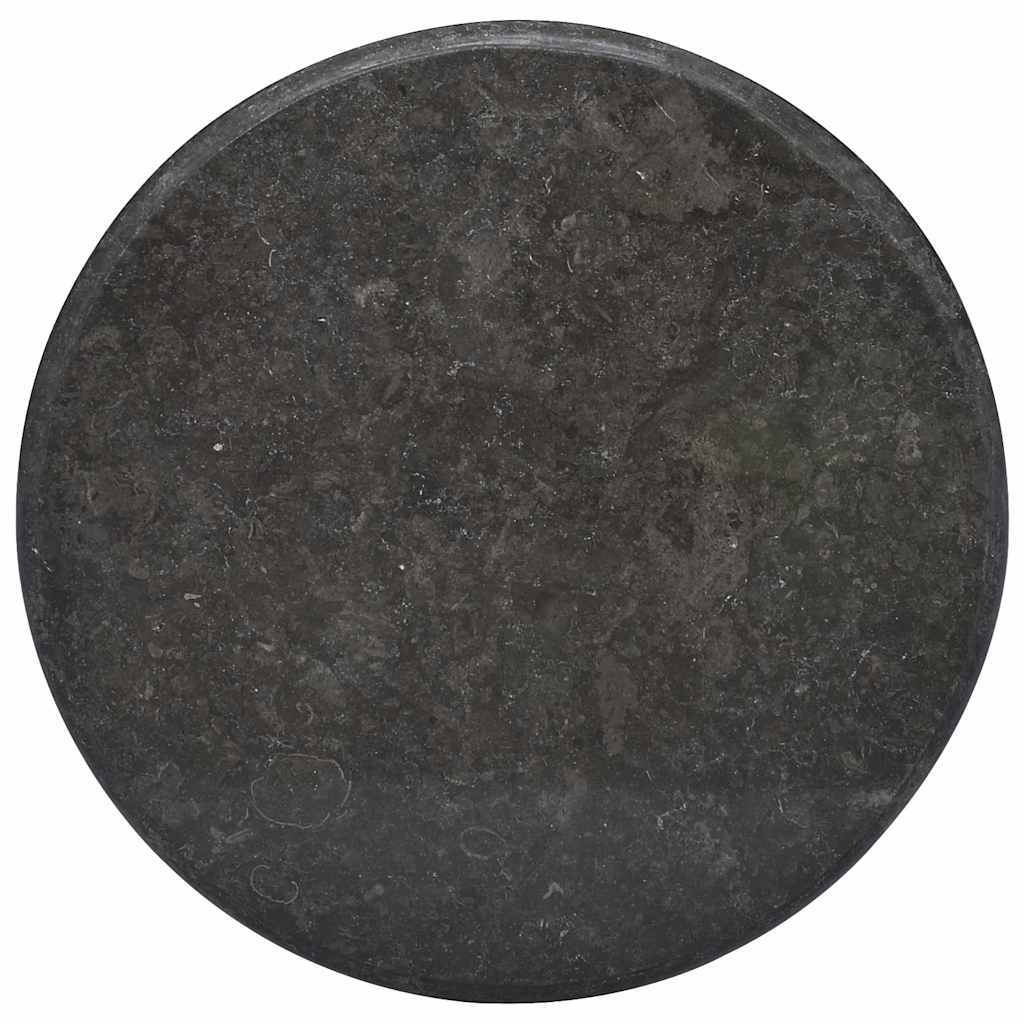 vidaXL Blat do stołu, czarny, Ø60 x 2,5 cm, marmur