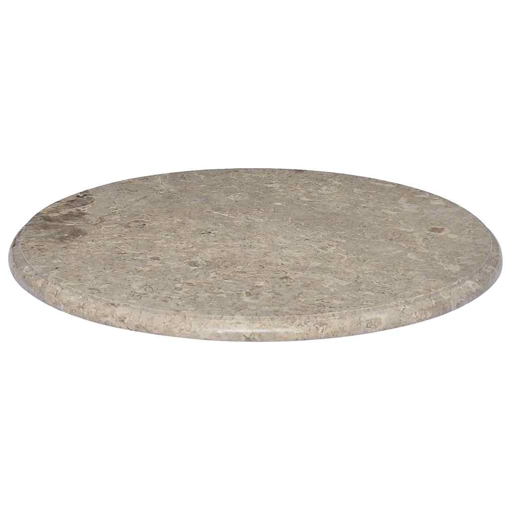 vidaXL Blat do stołu, szary, Ø60 x 2,5 cm, marmur