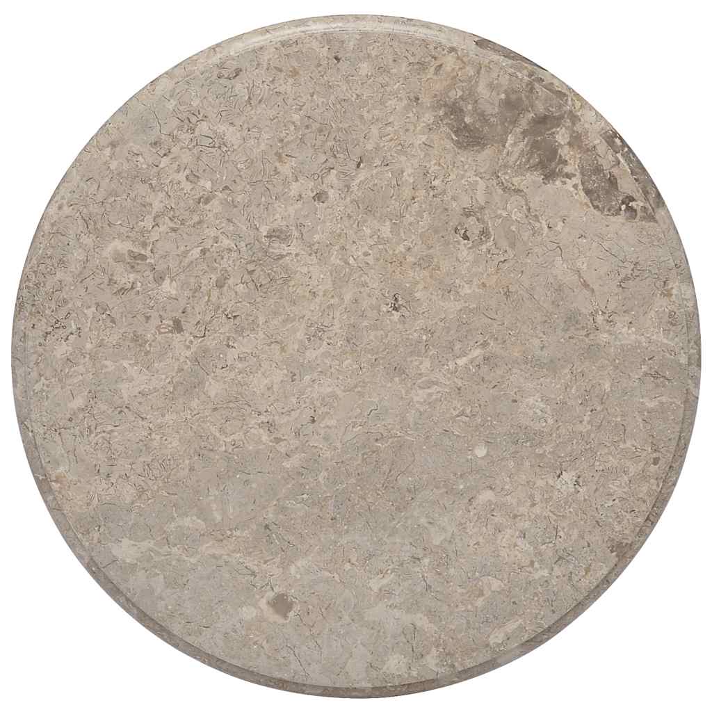 vidaXL Blat do stołu, szary, Ø60 x 2,5 cm, marmur