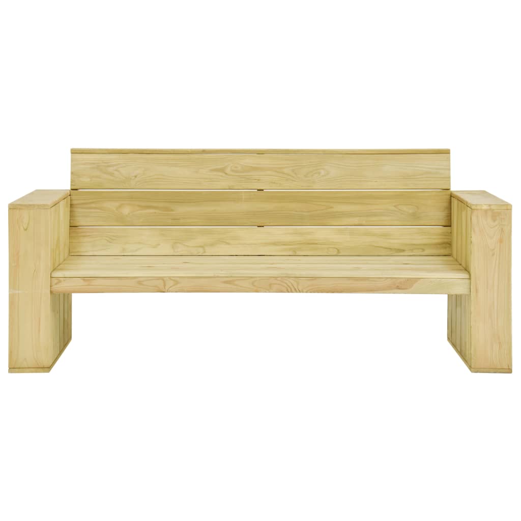 vidaXL Ławka ogrodowa z kremowymi poduszkami, 179 cm, drewno sosnowe