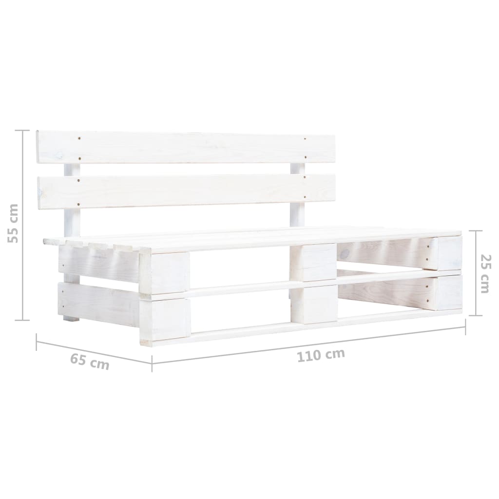 vidaXL Ogrodowa sofa środkowa z palet, impregnowane drewno sosnowe