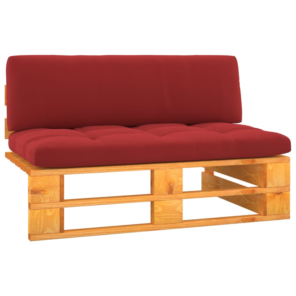 vidaXL Ogrodowa sofa środkowa z palet, miodowy brąz, drewno sosnowe