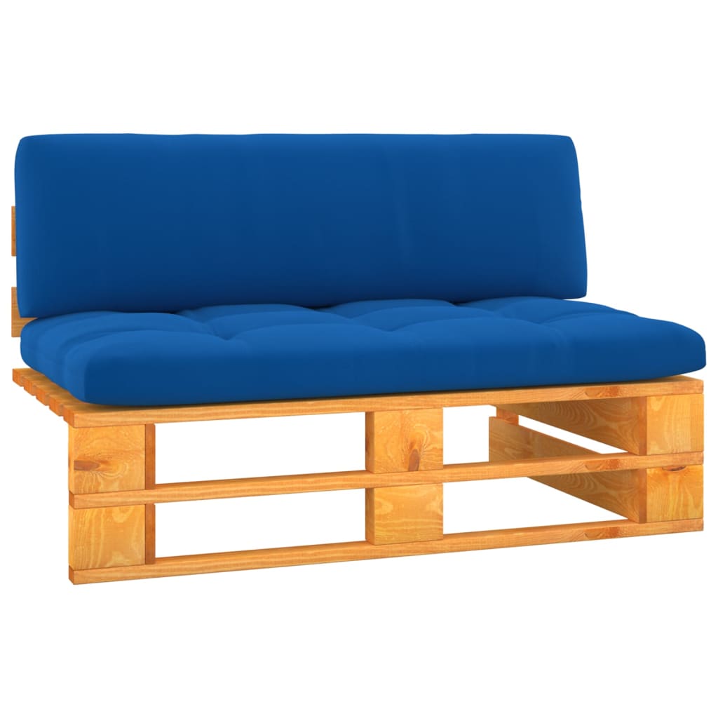 vidaXL Ogrodowa sofa środkowa z palet, miodowy brąz, drewno sosnowe